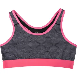 water-repellent More Mile Girls Running Crop Top - Grey