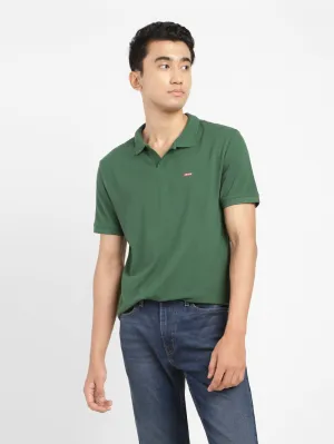 Men's Solid Polo T-shirt Breathable Underarm Vents FourWay Stretch Fabric