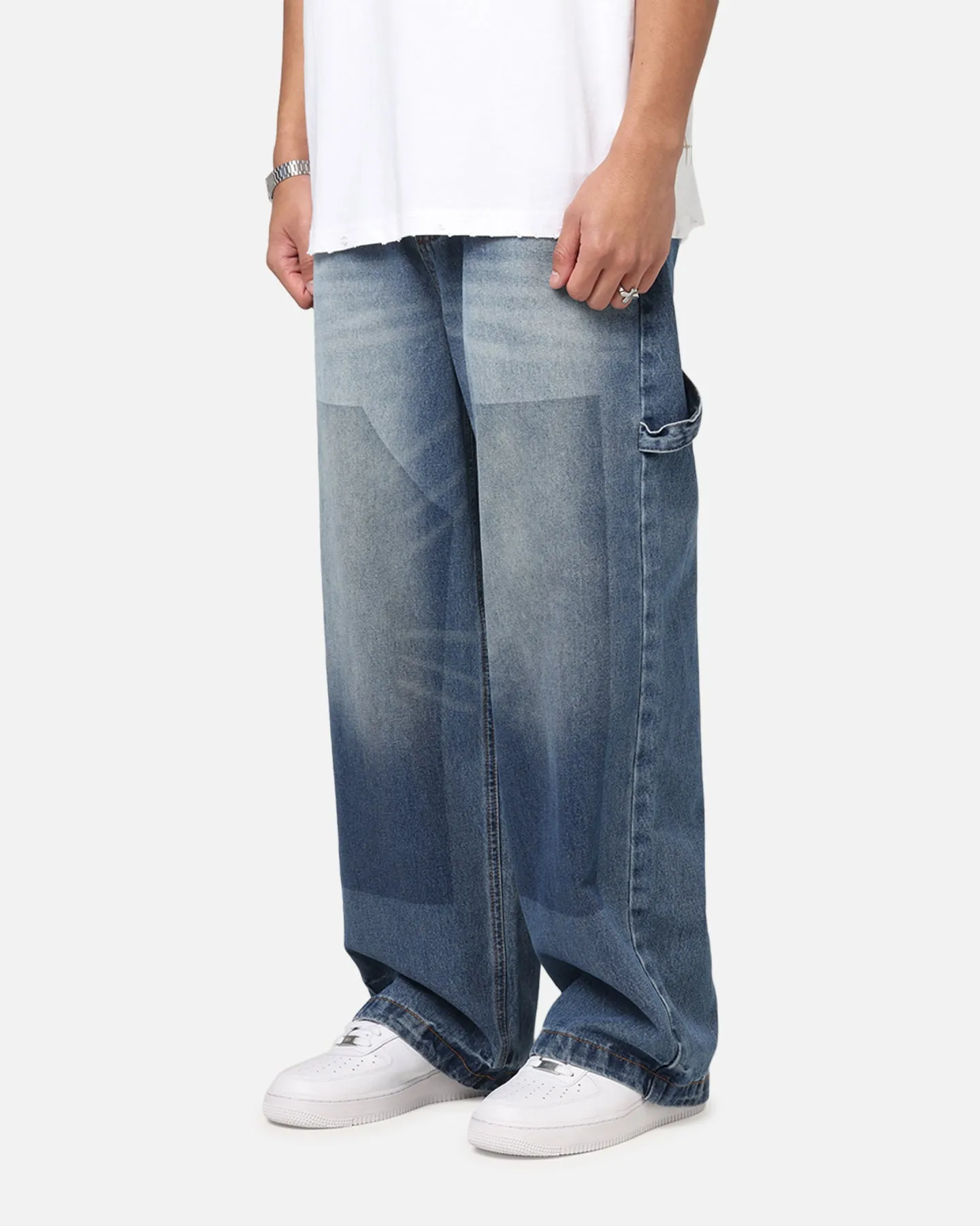 Saint Morta Amplus Recon Carpenter Jeans Vintage Blue No Gap Waist Design
