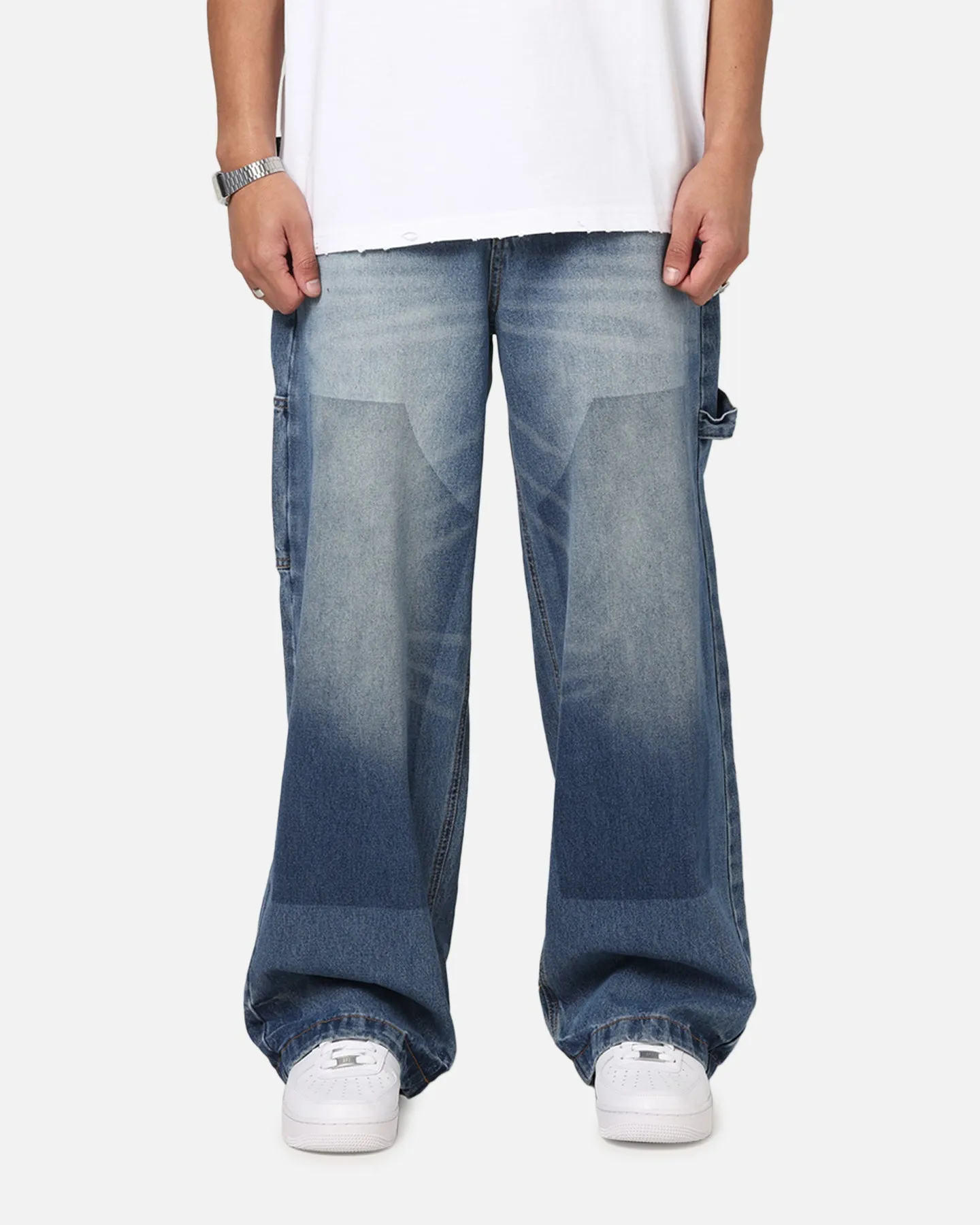 Abrasion Resistant Denim Workday Outfit Saint Morta Amplus Recon Carpenter Jeans Vintage Blue