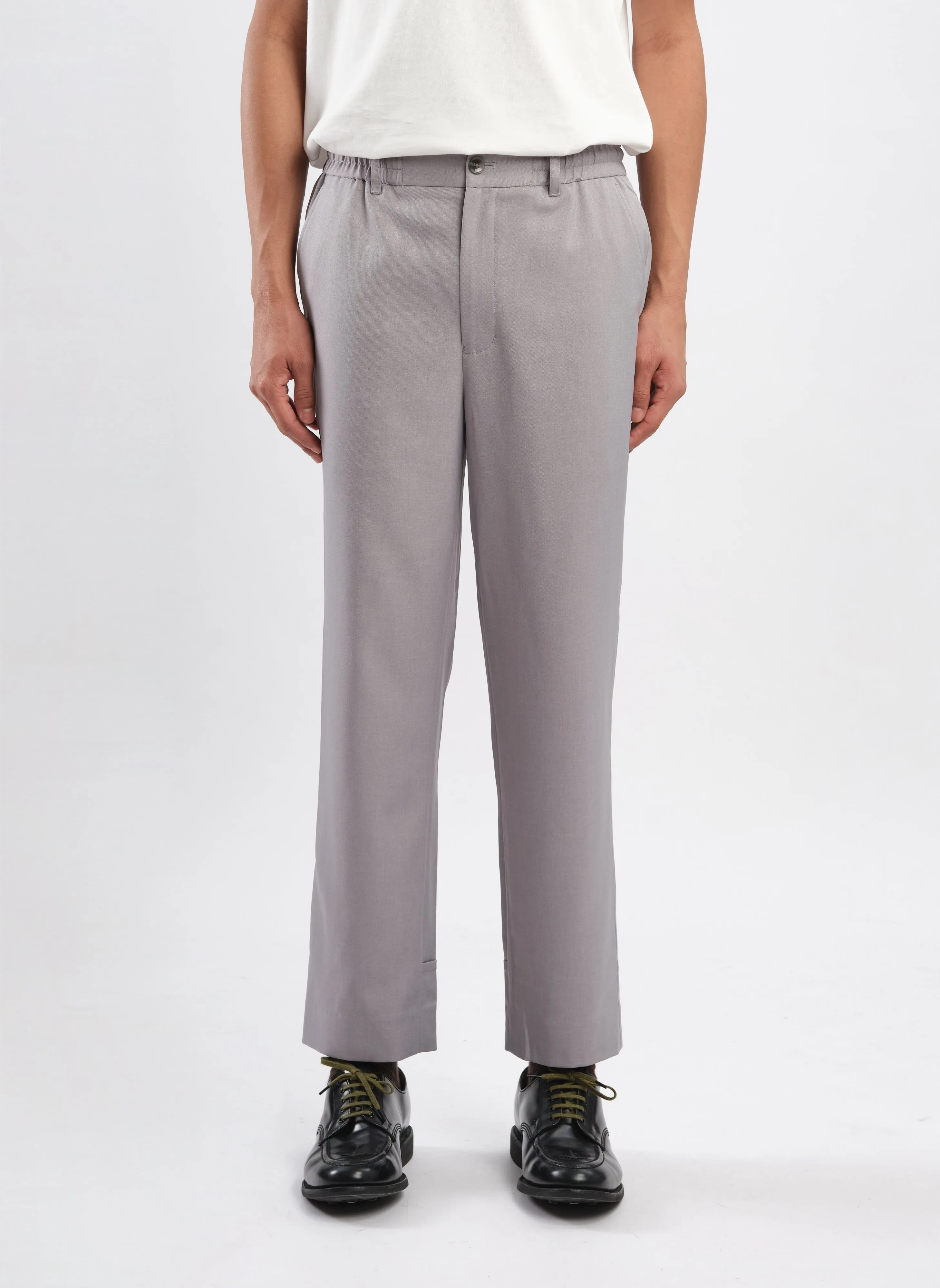 Polyester Regular Length Tapered Pants (P-14) KnotFree Tailoring Breathable Stretch Fabric