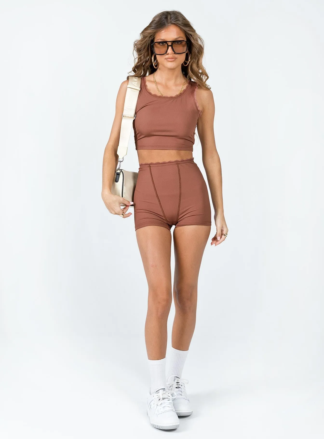 AntiPilling Finish Green Soul Kesor Knit Shorts Brown