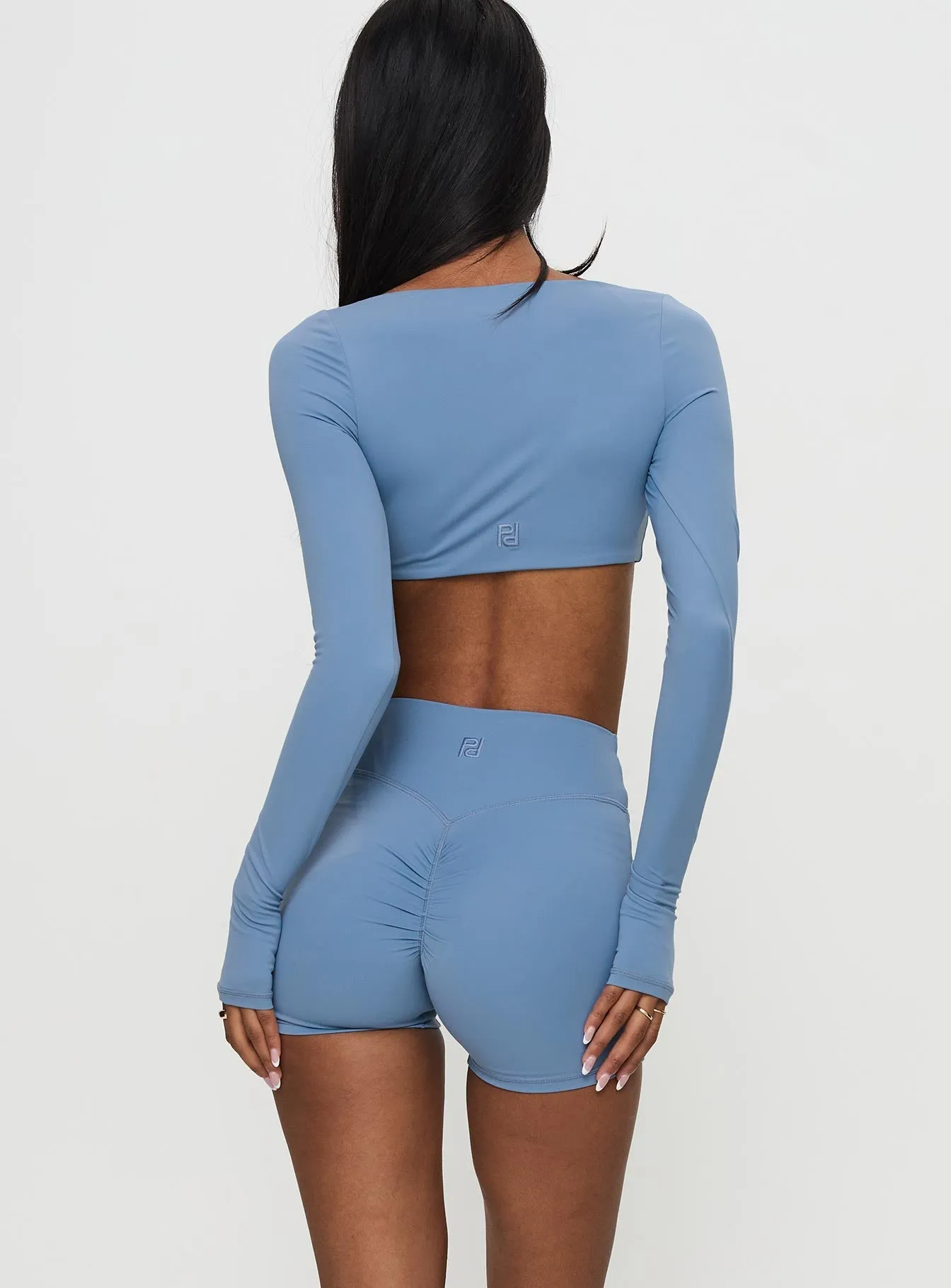 NonRestrictiveCut Flexible Waistband Touchdown Active Contour Short Blue