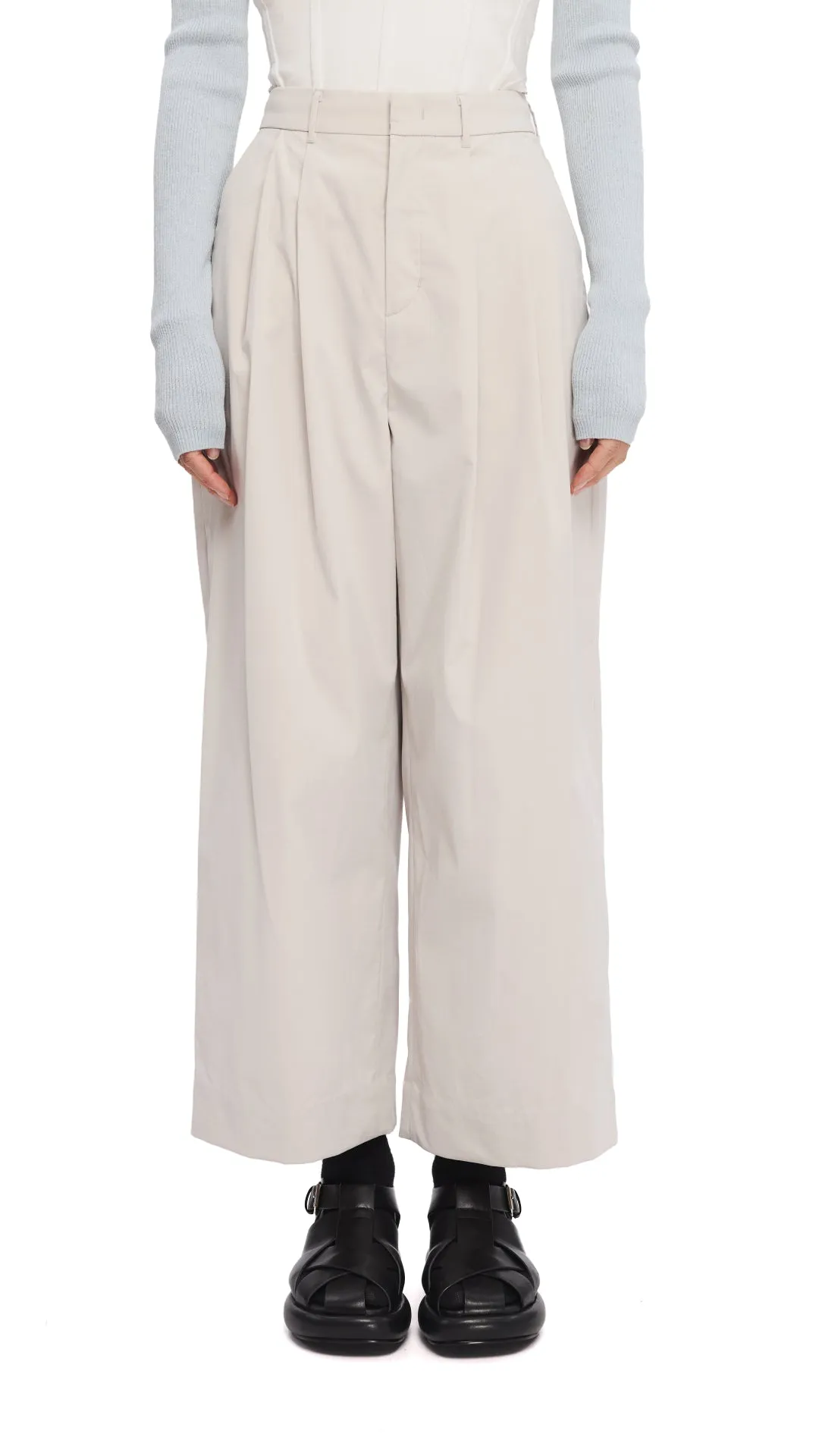 Recycled Fit Wide-Leg Capri Pants