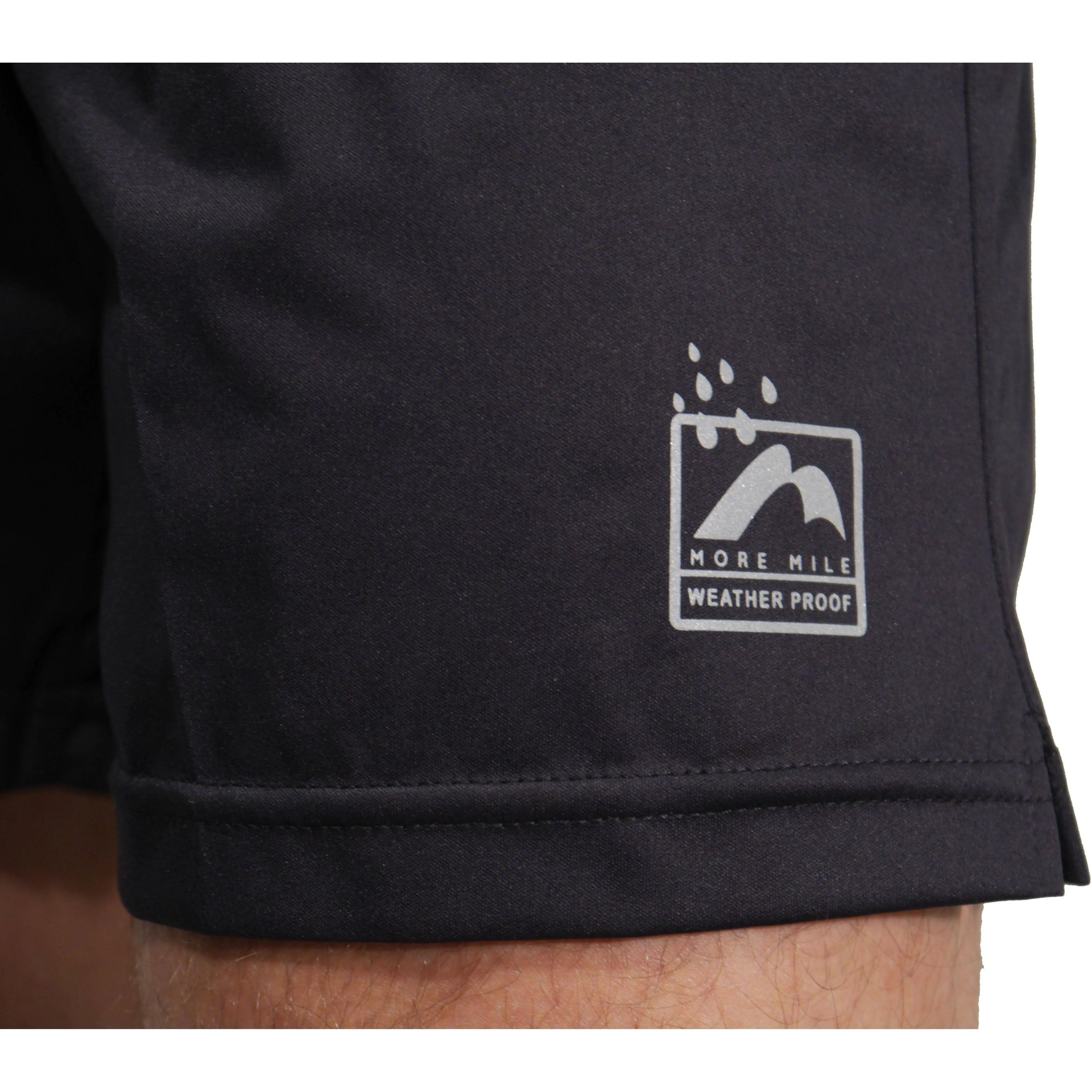 More Mile Weather Proof Mens Running Shorts - Black Anti Odor Treatment