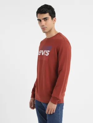 Men's Solid Brown Crew Neck Sweatshirt Black bear like Street Energy Wear