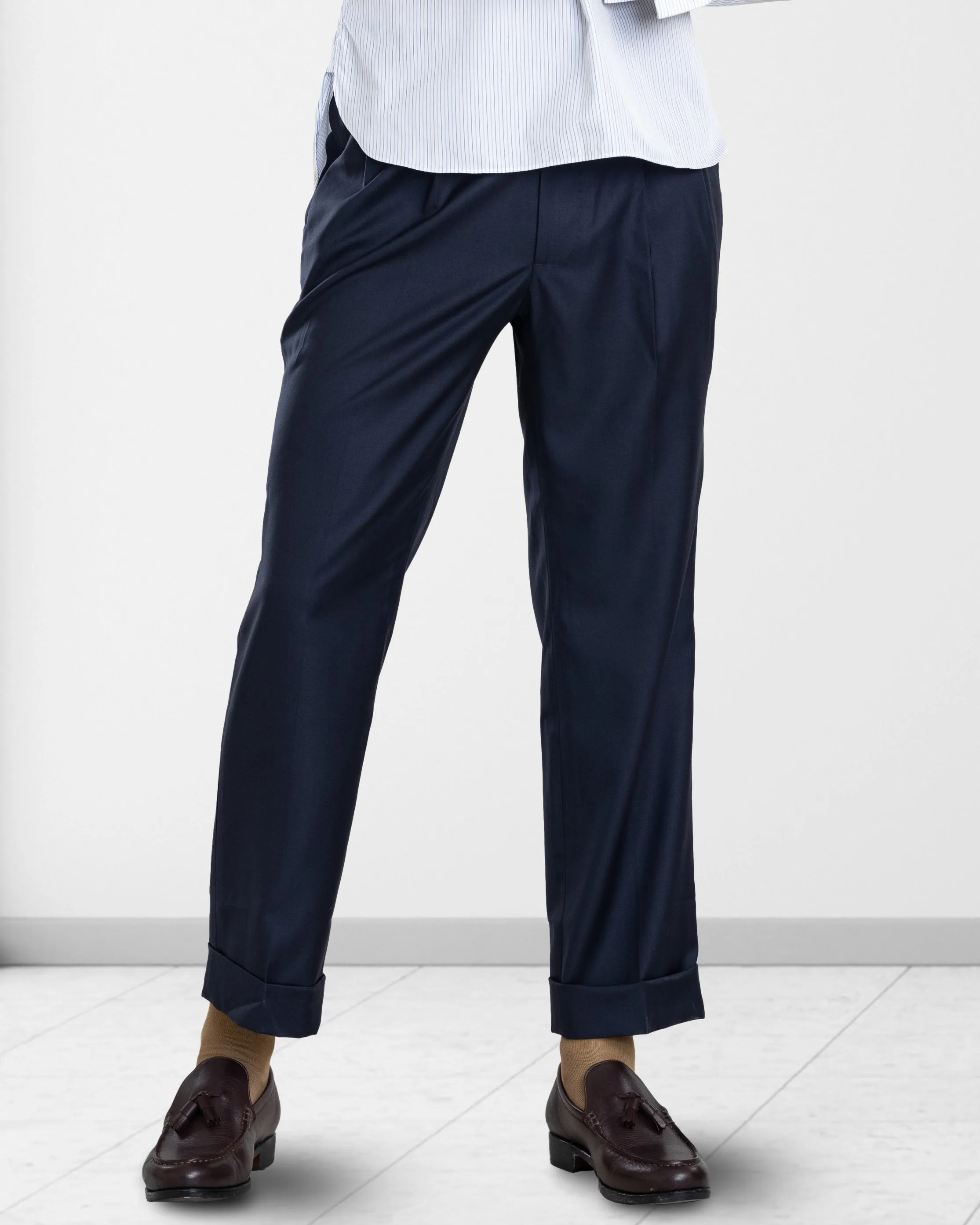 Lightweight Fabric CompressionSupport VBC: Dark Navy Covert Wool Pant