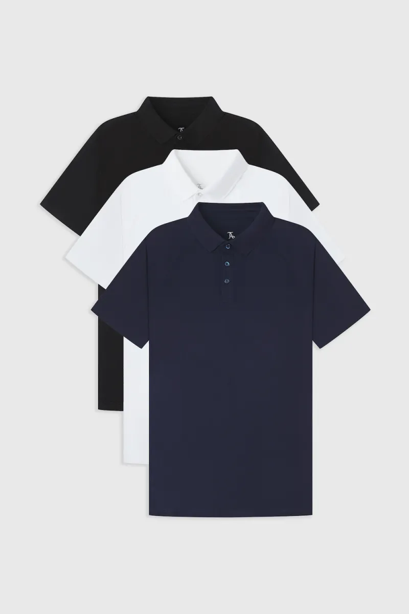 Athletic Fit Favourites Polo Shirt 3-Pack Weekend Escape