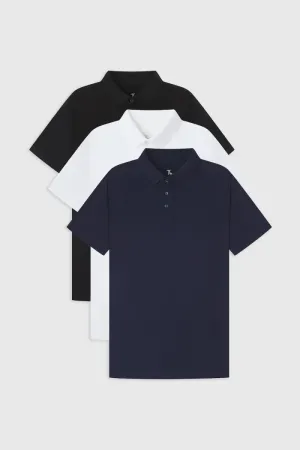 Athletic Fit Favourites Polo Shirt 3-Pack Weekend Escape