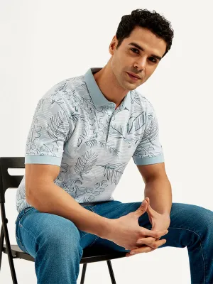 Men's Printed Slim Fit Polo T-Shirt Party Ready