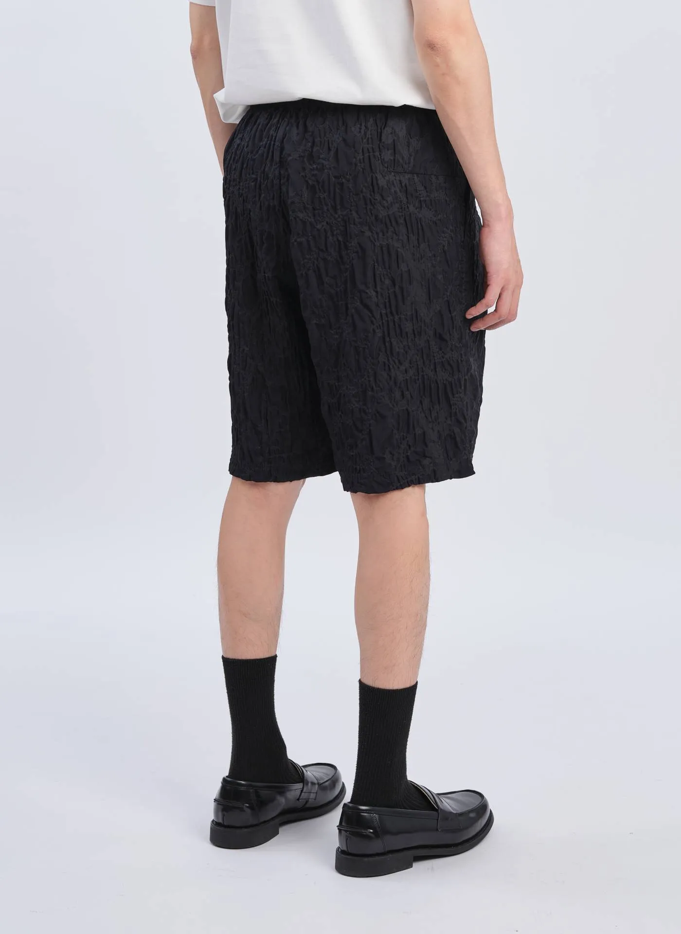 Nylon Embossed Shorts SlipResistantHem Dance Flow
