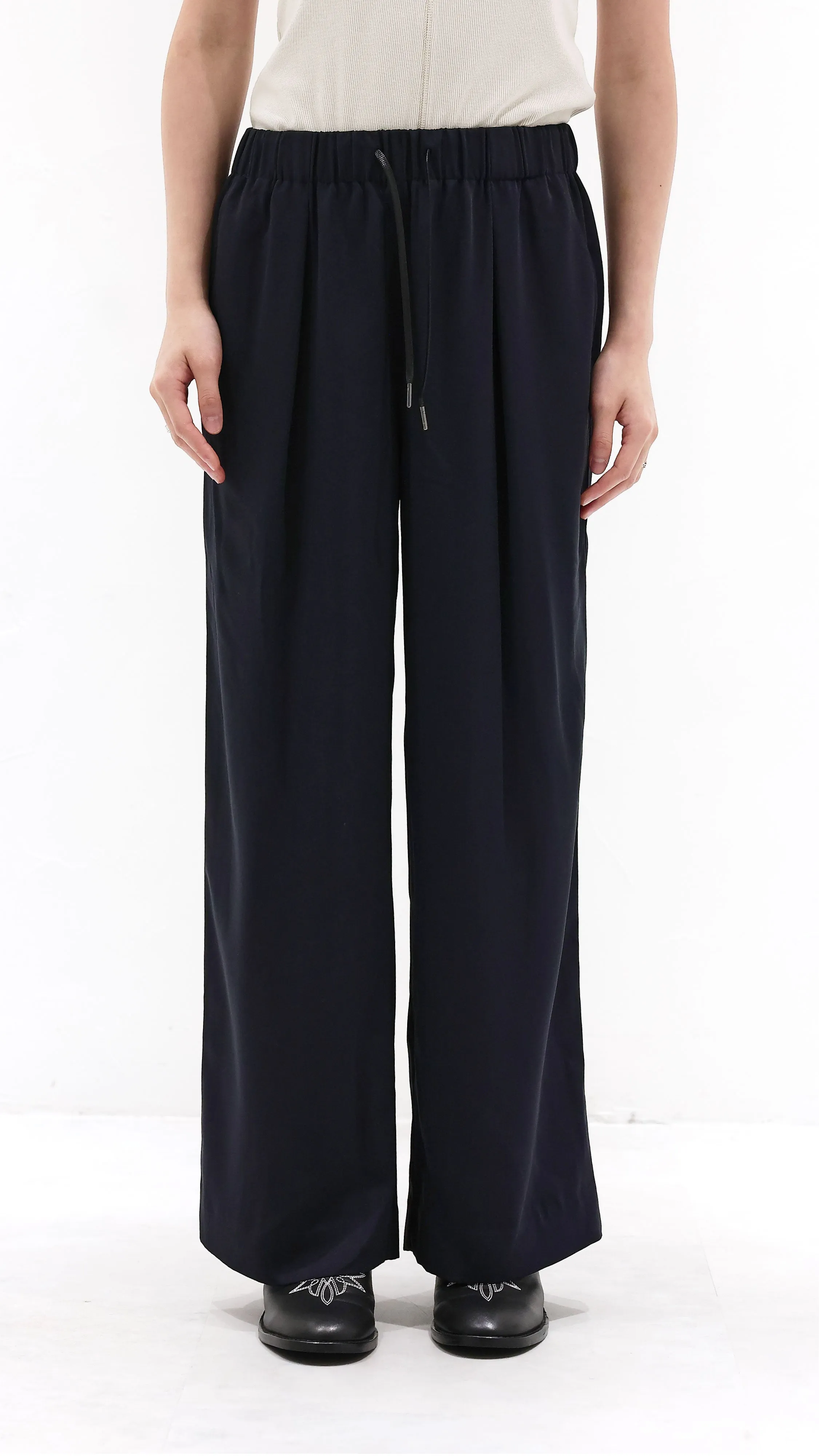 Wide-Leg Drawstring Pants Quick Core