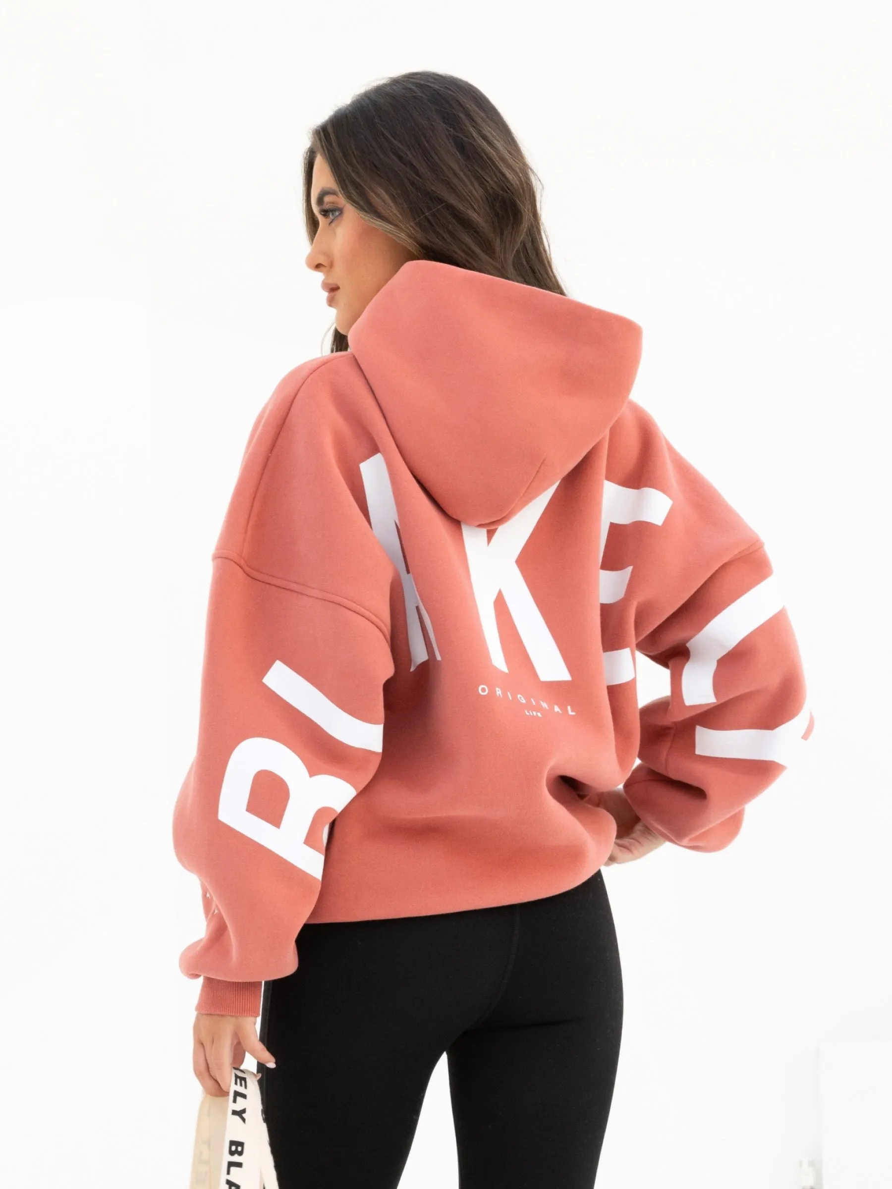ethnic style Isabel Oversized Hoodie - Burnt Coral