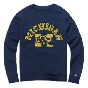 Michigan Vintage Campus Crewneck Sweatshirt All Season Wear