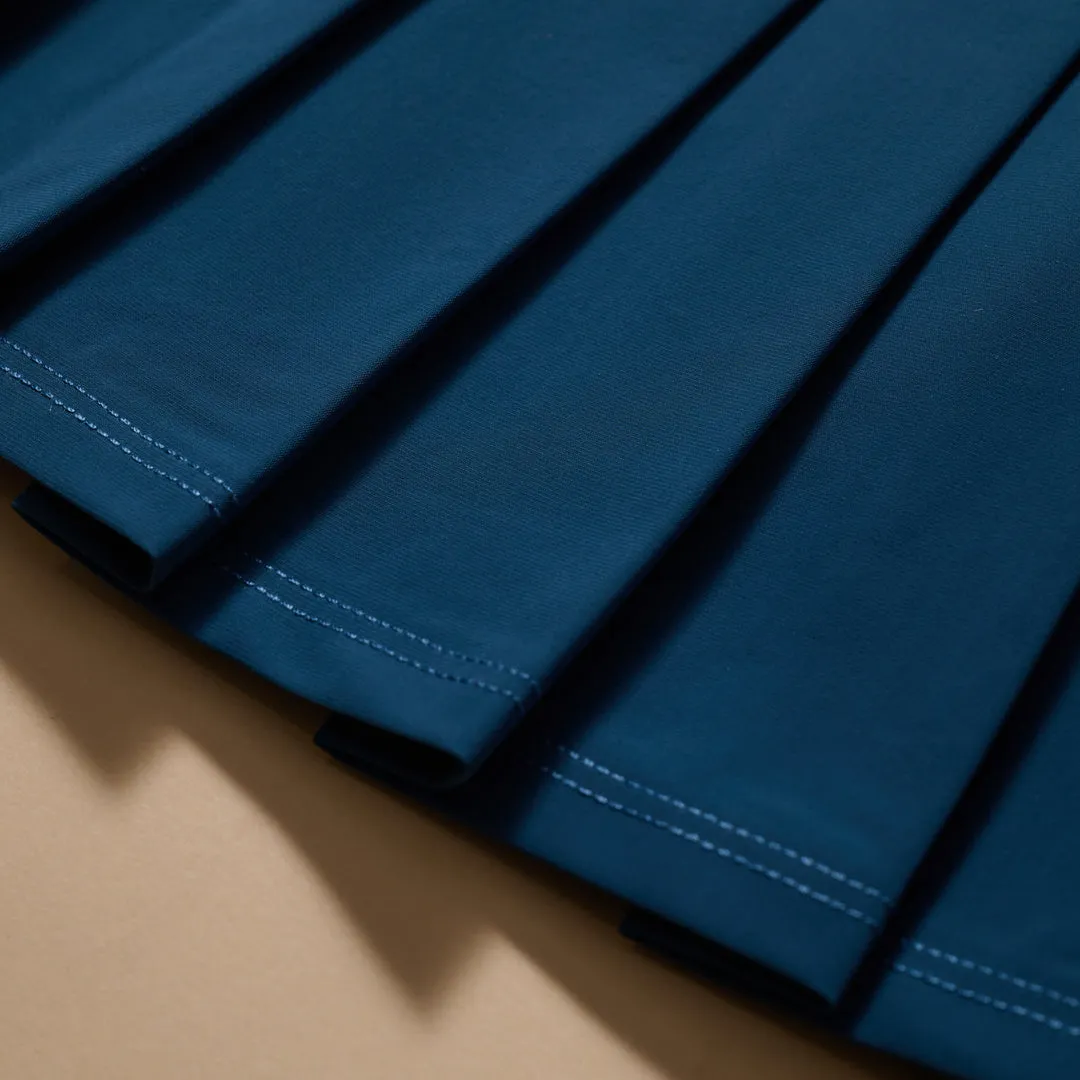 Calm Flow Romantic-Detail DonnaSport Pleated Skirt - La Mer