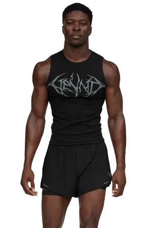 Vacation Packing TANK GRAY VEINS GRAPHIC - Black High-Performance Fabric