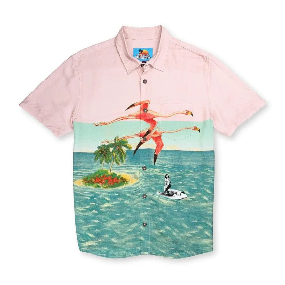 Balls Beachwear Stranded In Time Button Up Stretchable Knit Breezy Comfort