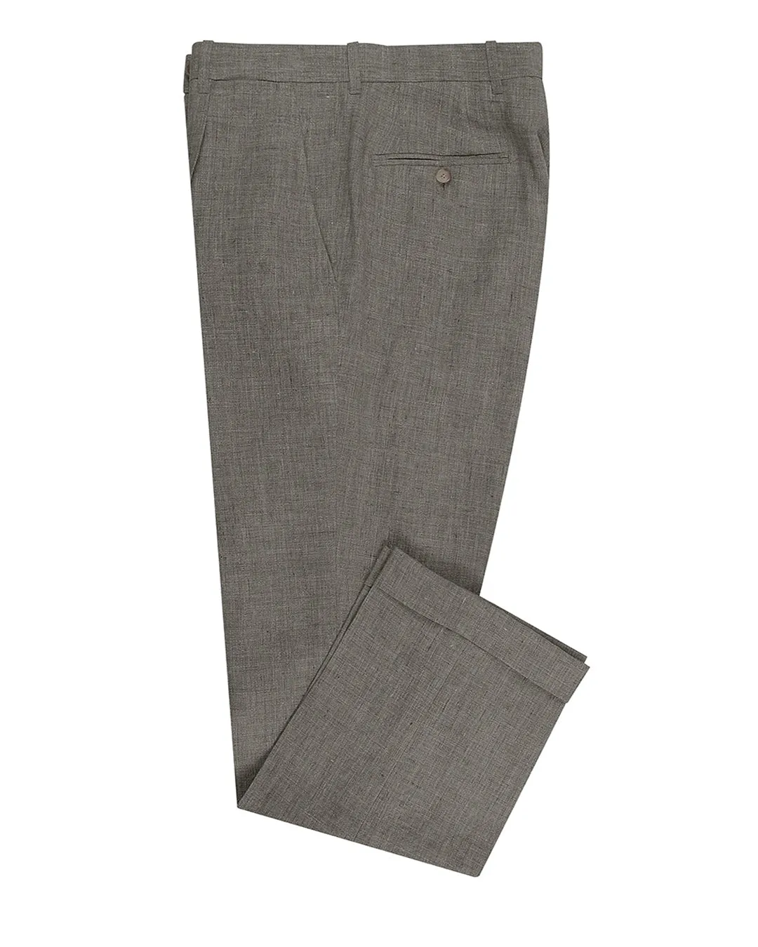 Solbiati Stone Grey Linen Dress Pant ReinforcedKnees UltraSoftLining