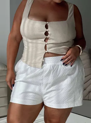 FlexSeamTechnology TaglessNeckline Dobby Shorts White Curve