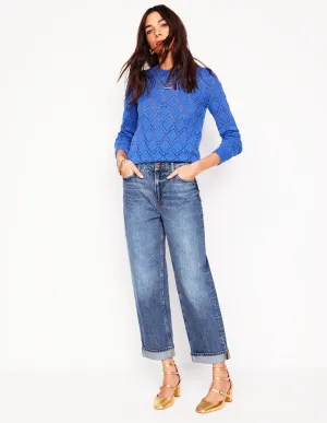 Mid Rise Relaxed Jeans-Mid Vintage Modern Minimalist Stretch Comfy Option