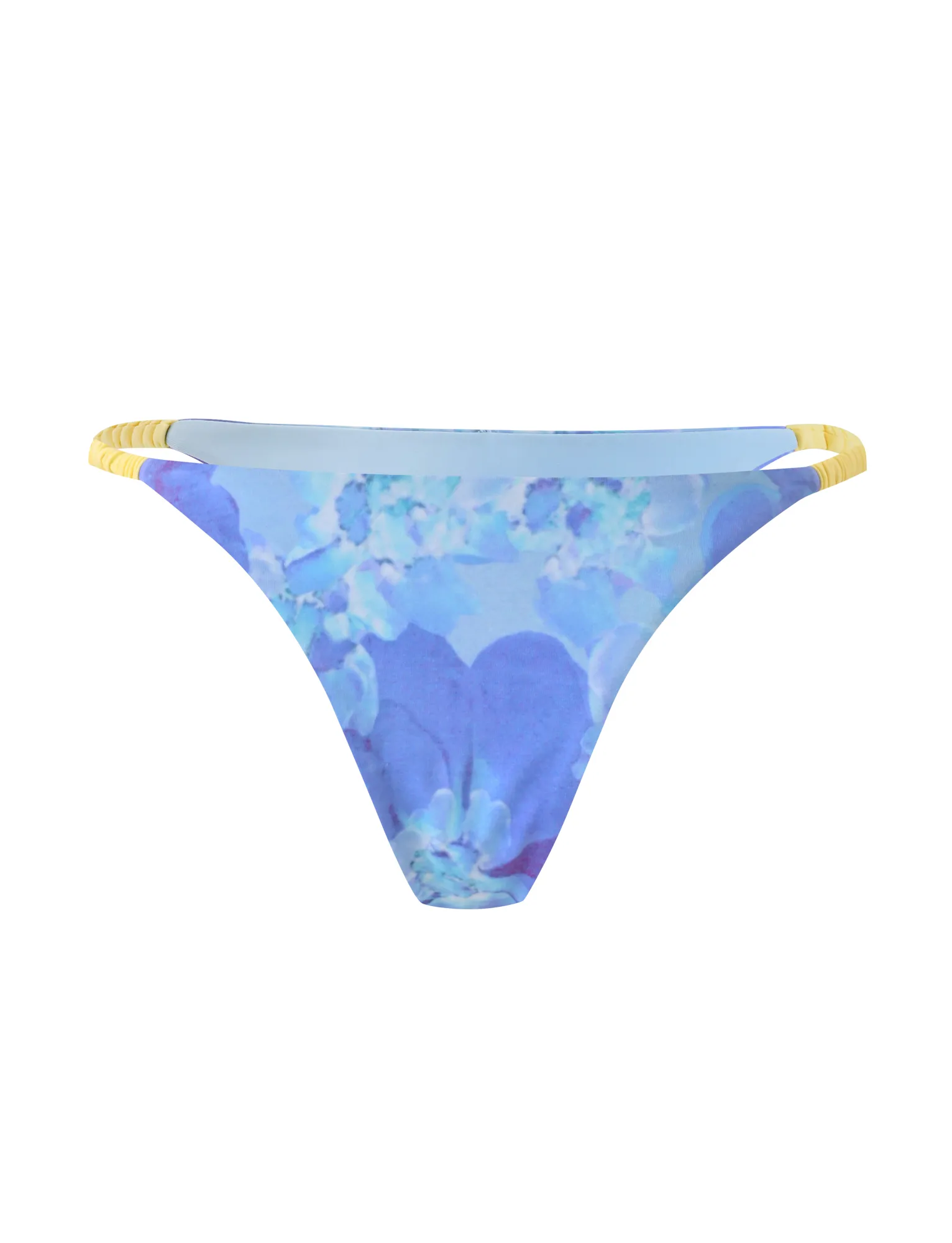 EMBERLAIN BIKINI BOTTOM - BLUE MACRO FLORAL Quick Release Buckles Ocean Fun