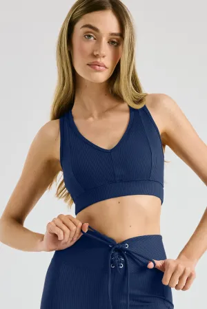 Ribbed V Bra Non-Binding Band