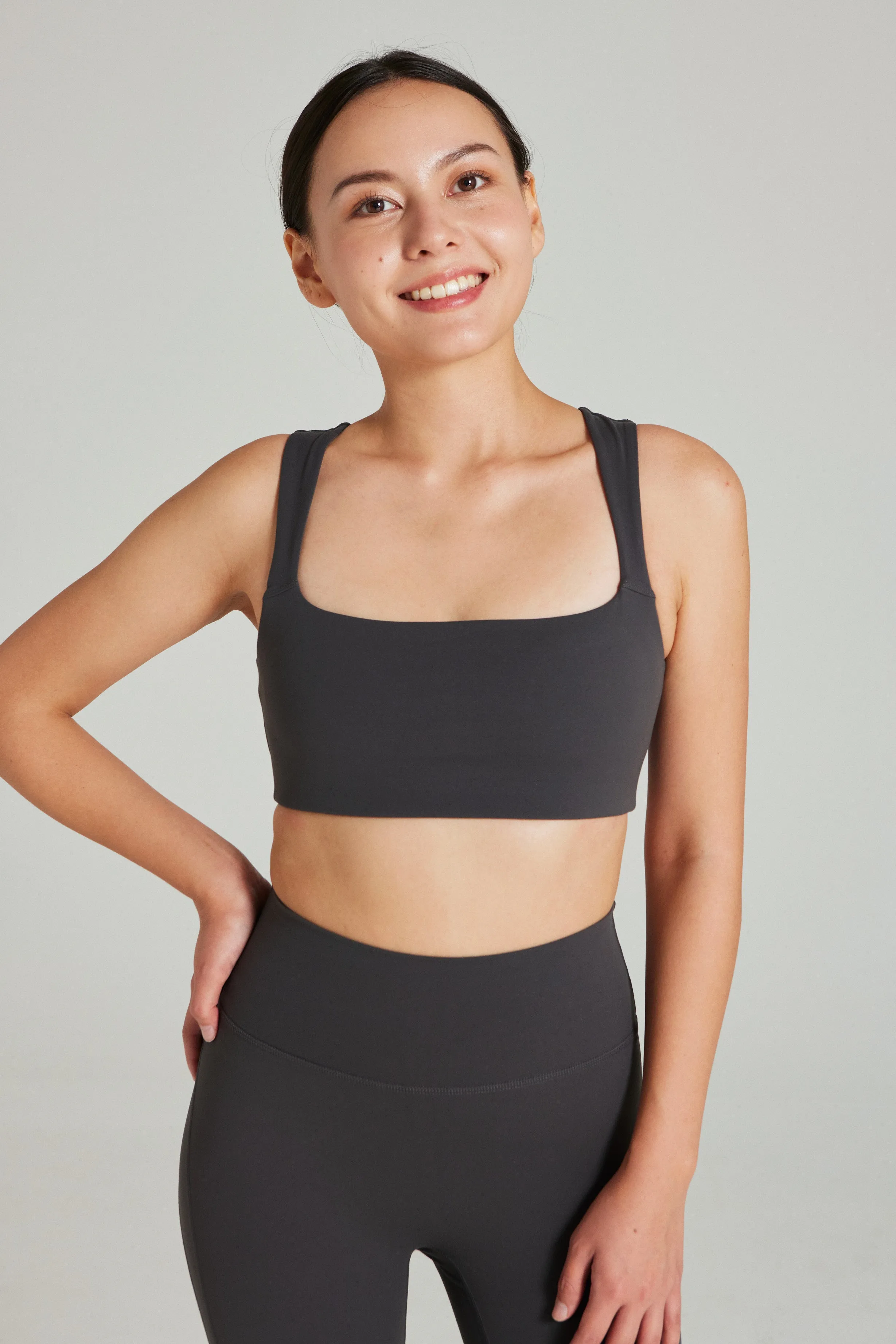 Decorated Square Neck Bra in Stepper
