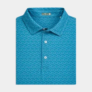 SoftCheckered Weave Formal Edge Regal Birds of Prey Printed Performance Polo
