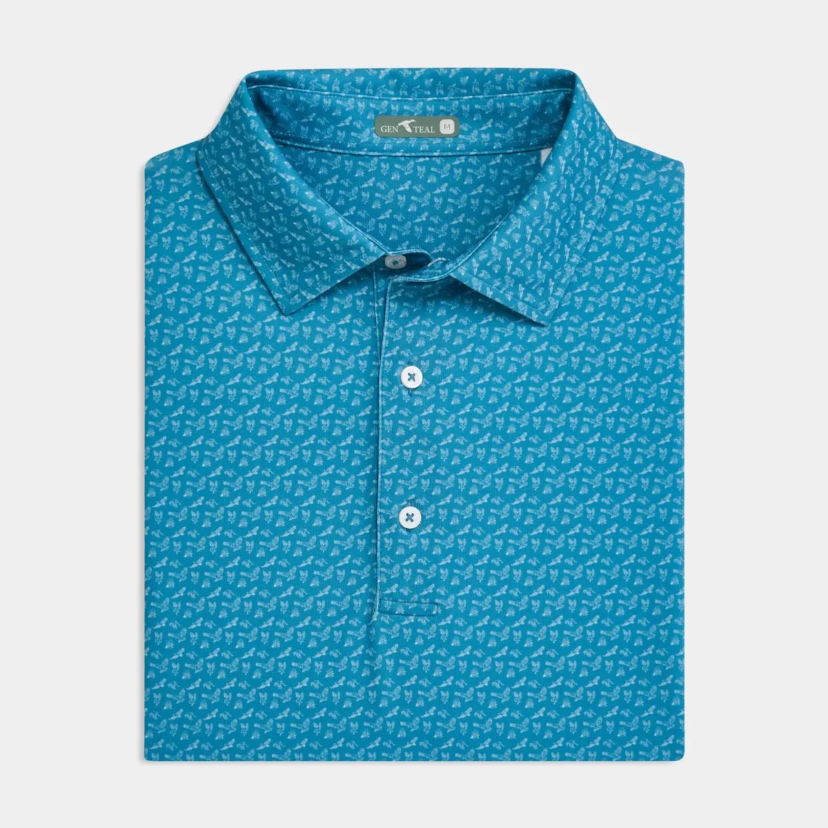 Regal Birds of Prey Printed Performance Polo Sustainable Production Certification DoubleStitched Seams