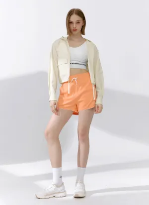 Strong Glow Color Block Piping Curve Shorts