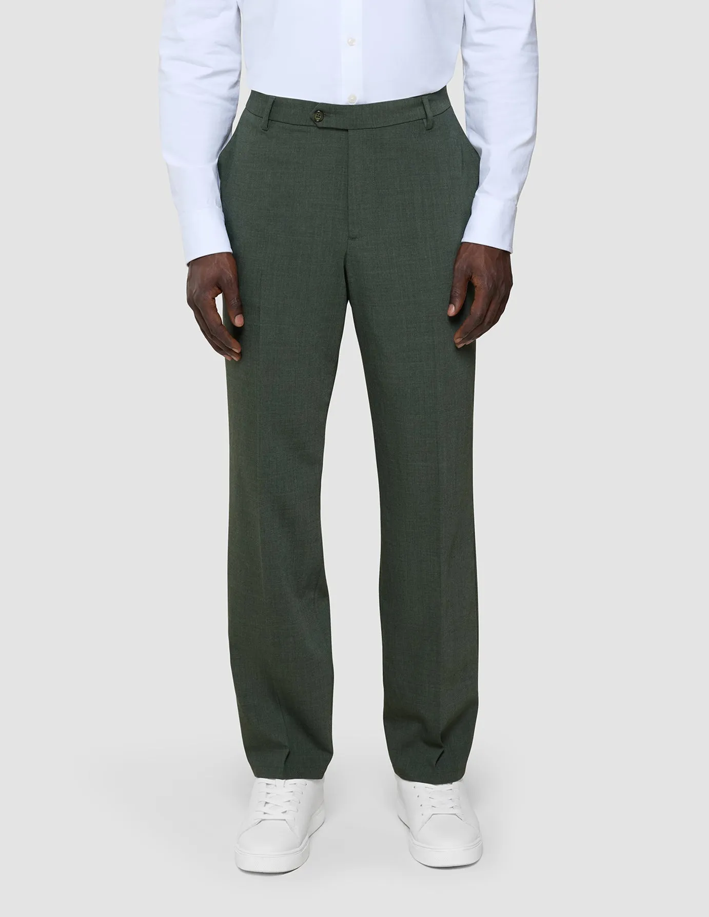 Soft Stretch Tech Wool Suit Pants Regular Green Night
