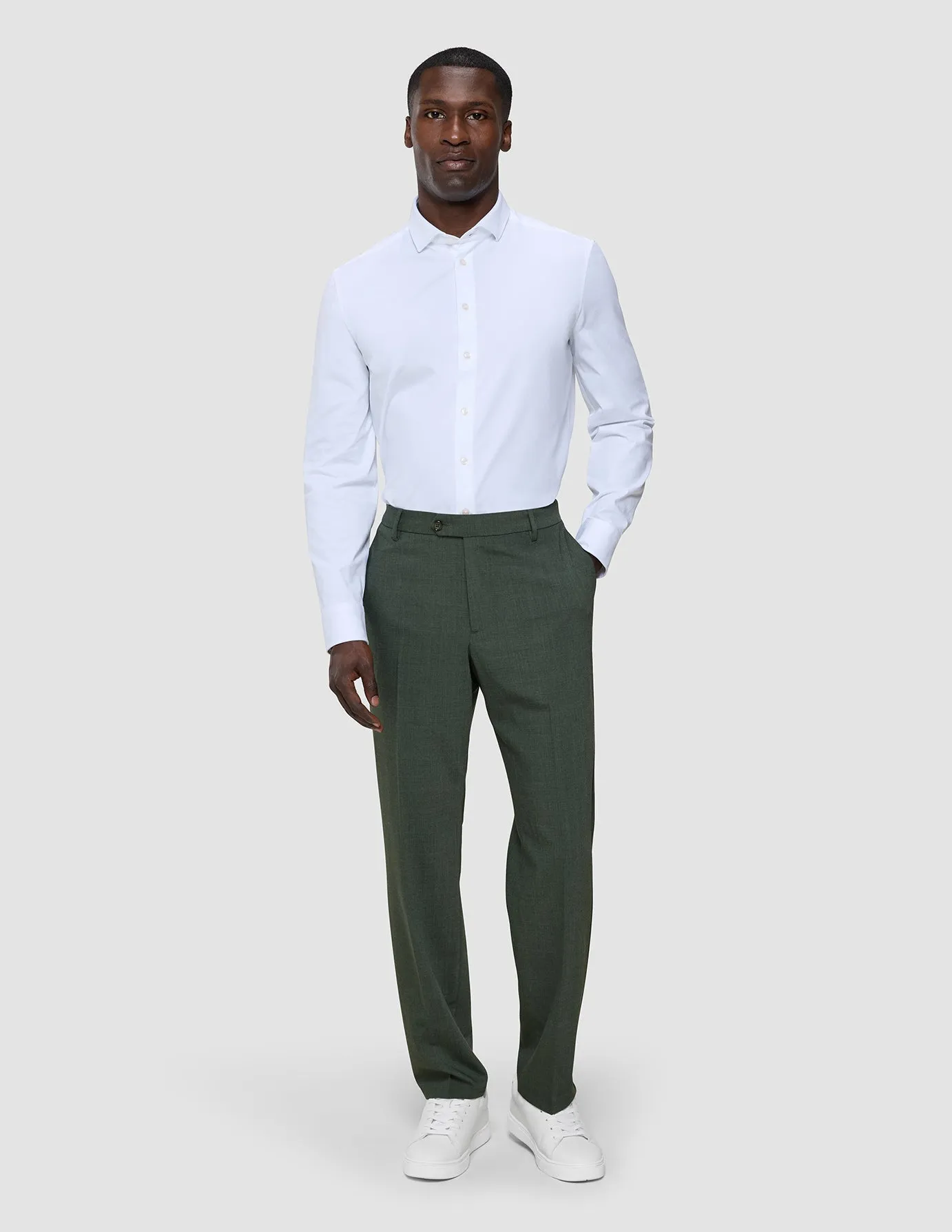 Tech Wool Suit Pants Regular Green Night Everyday Style Comfy Vibes