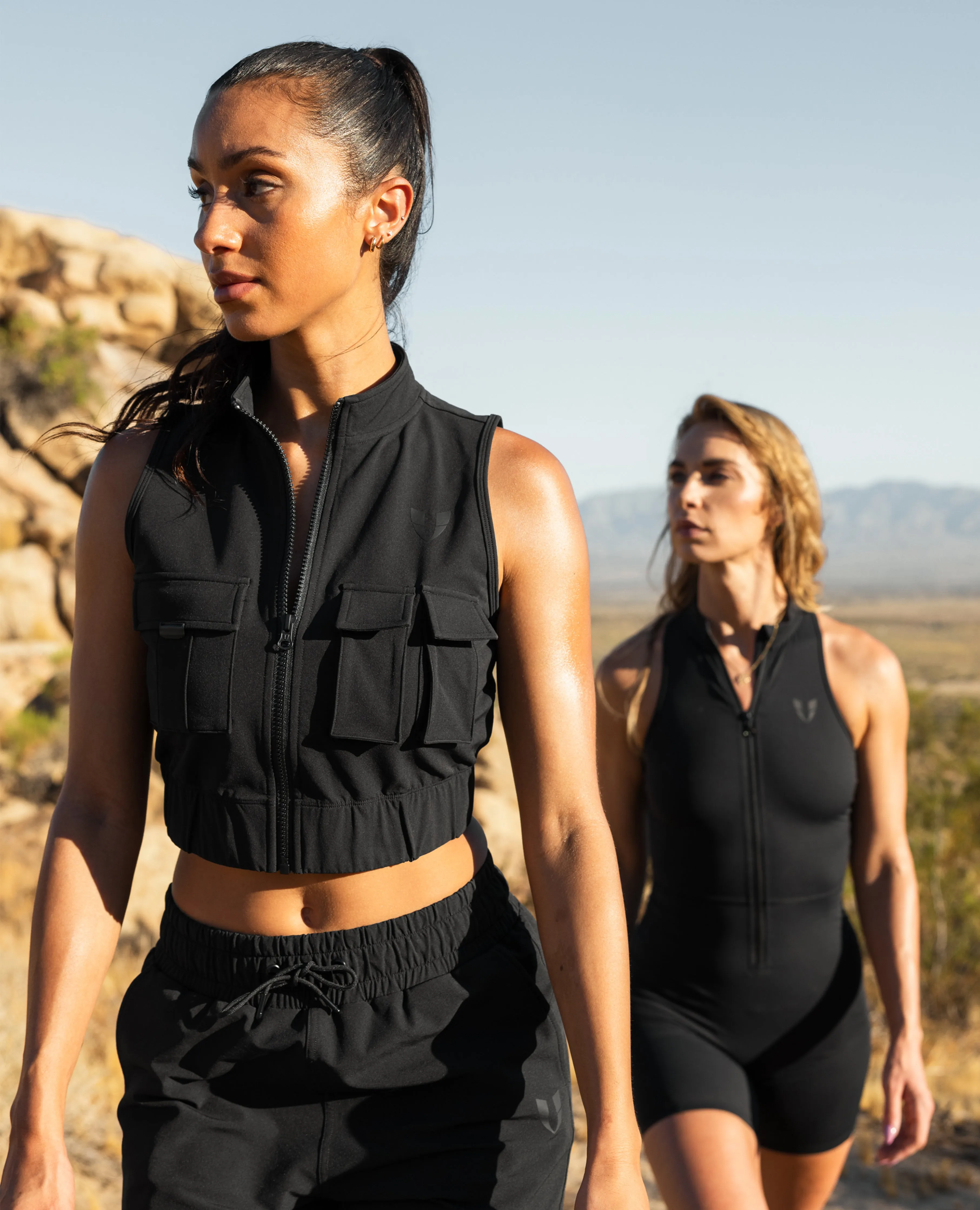OdorControl Technology Cargo Pocket Bodysuit Short - Black