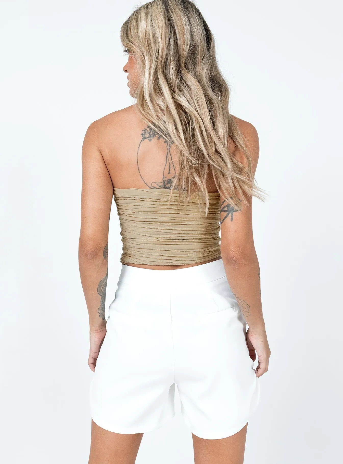 Royal Mode Fine Weave Jonna Shorts White
