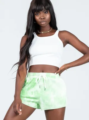 Zen Glow Tommy Tye Dye Shorts Green