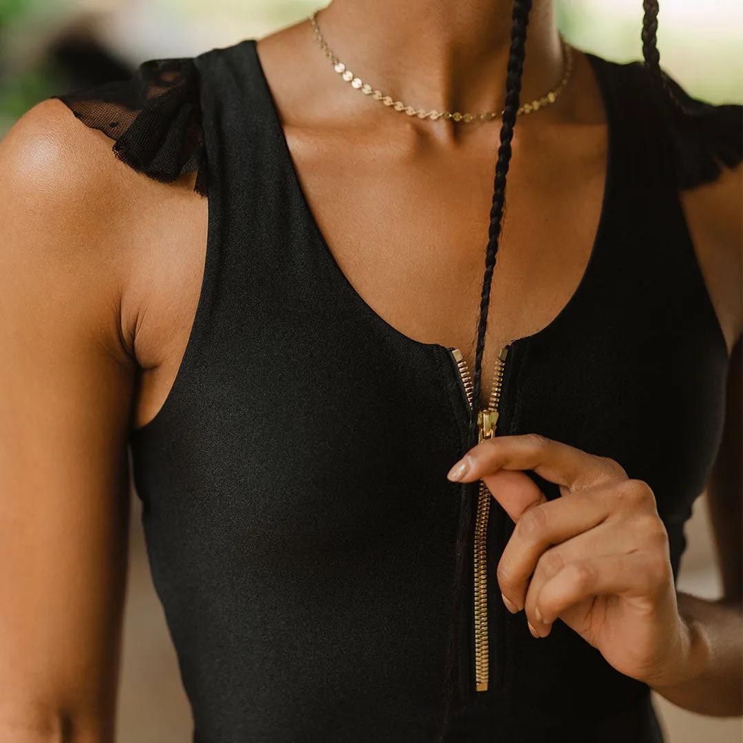 Molded Cups Support Rica One-Piece, Black Dot