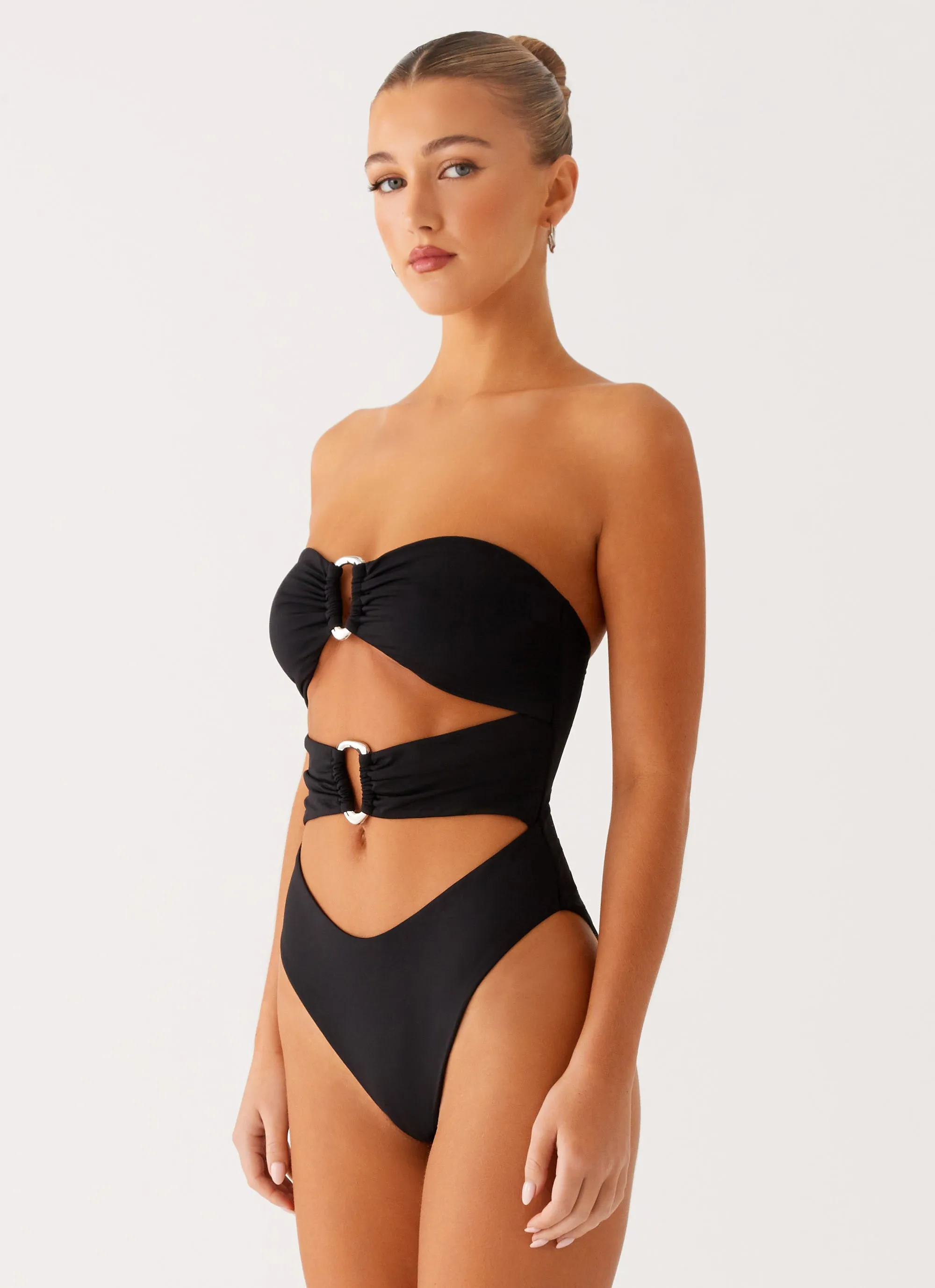 Grenada One Piece Swimsuit - Black Anti fog coating