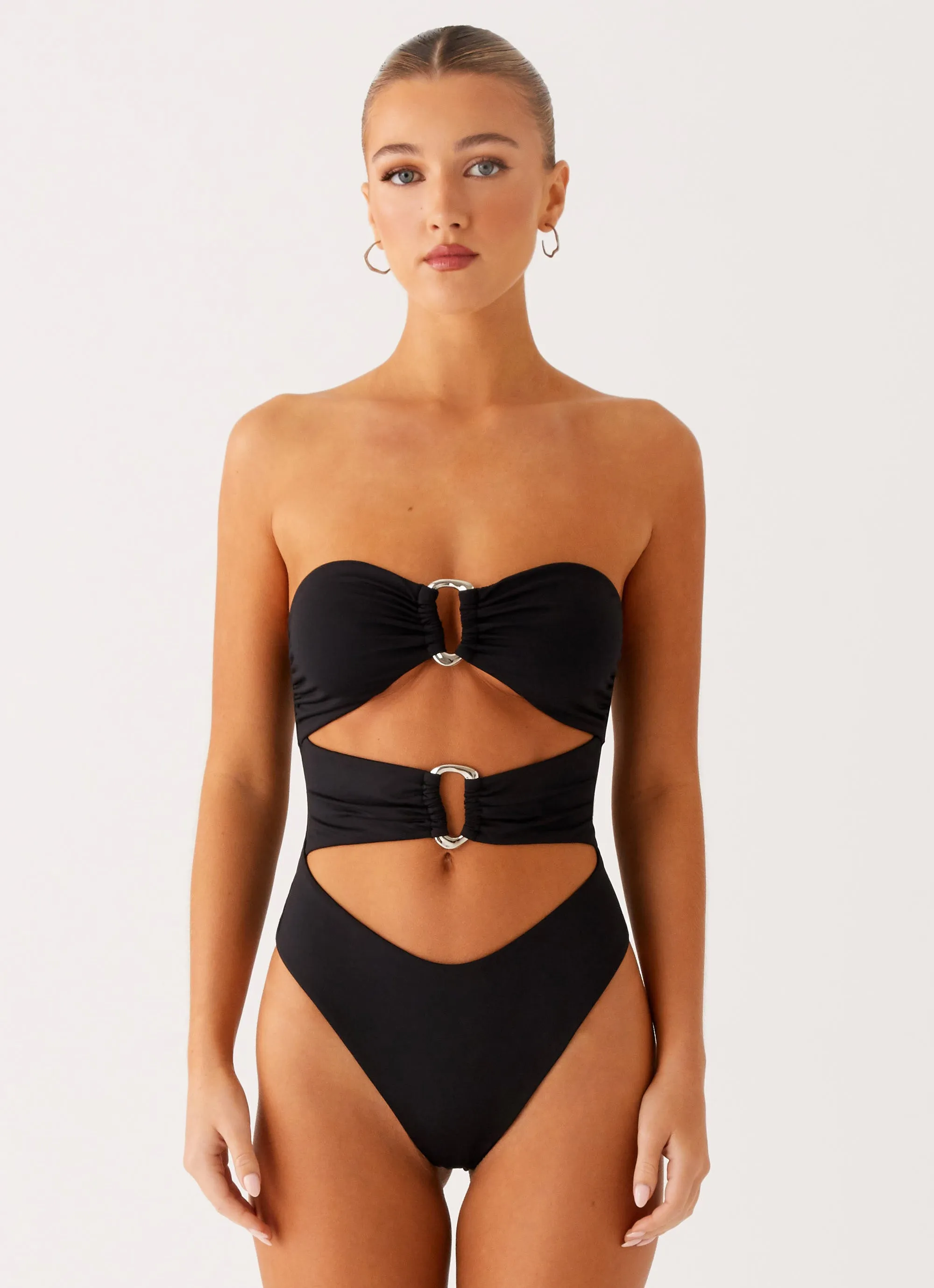 Reinforced Grommets Grenada One Piece Swimsuit - Black