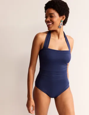 UV Defense Santorini Halterneck Swimsuit-French Navy