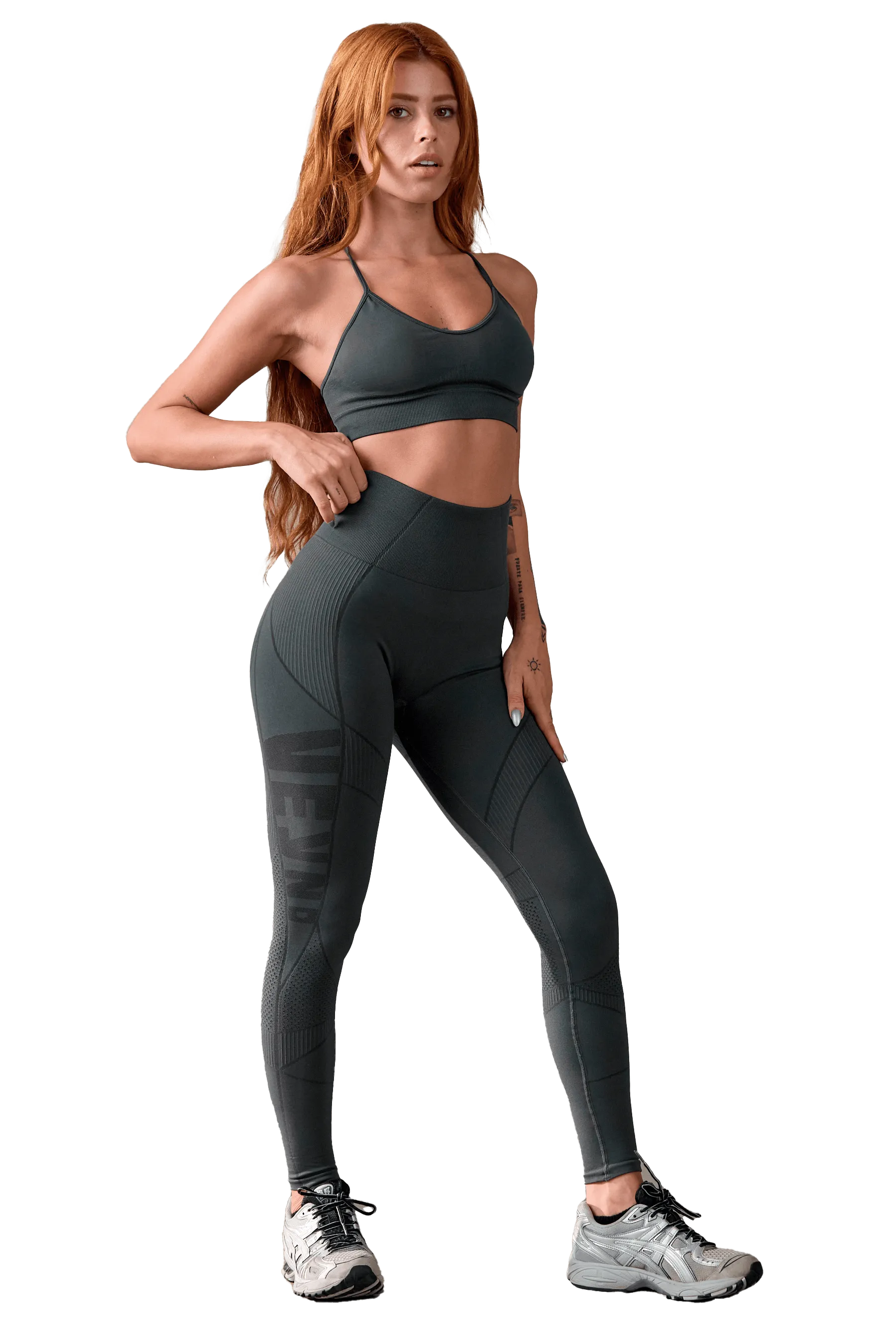 SPORTS BRA SEAMLESS - Dark Gray Comfortable Closure Thick Straps
