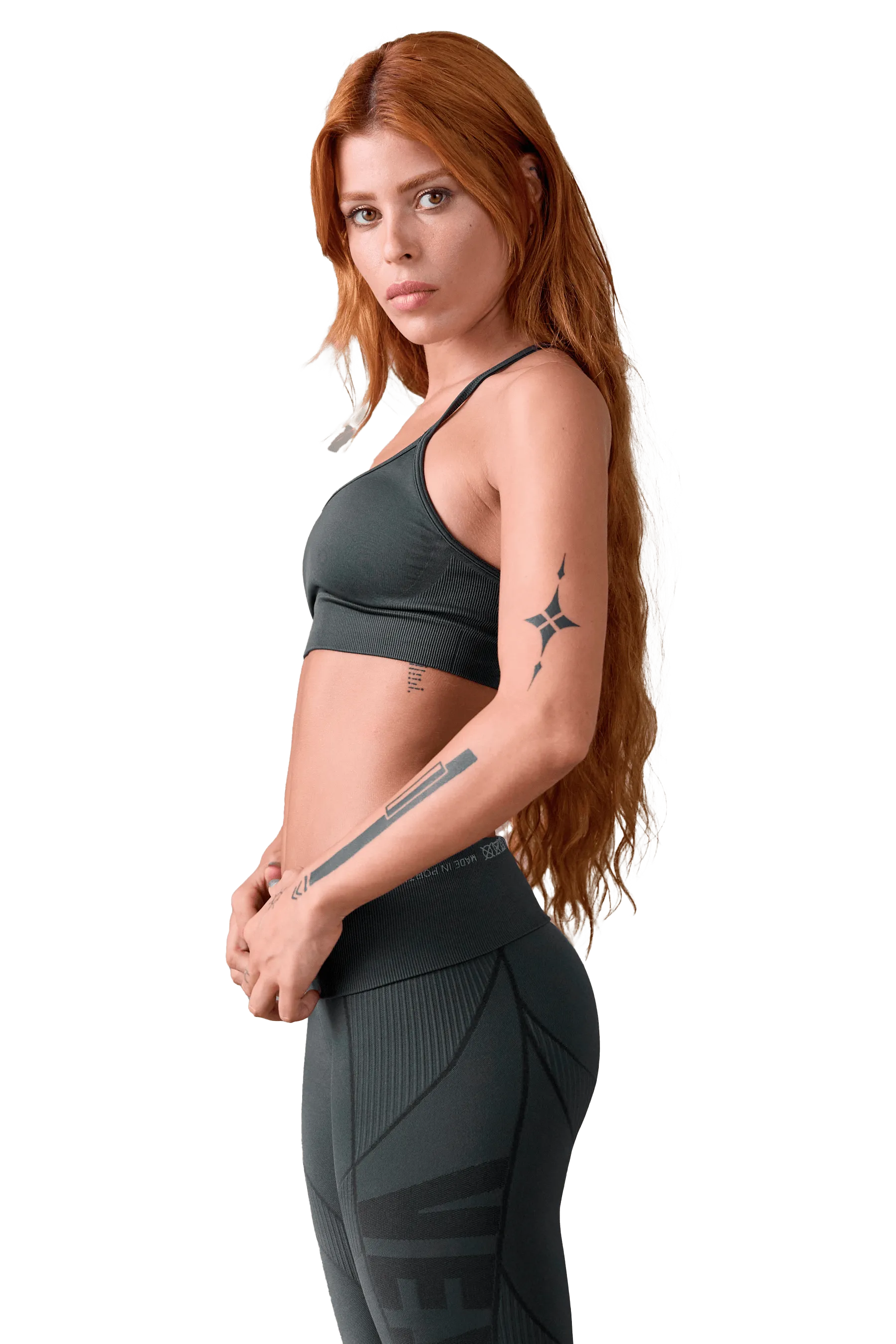 SPORTS BRA SEAMLESS - Dark Gray Lightweight Design