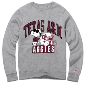 Cruise Wear Tailored Fit Peanuts x Texas A&M Joe Cool Football Crewneck Sweatshirt