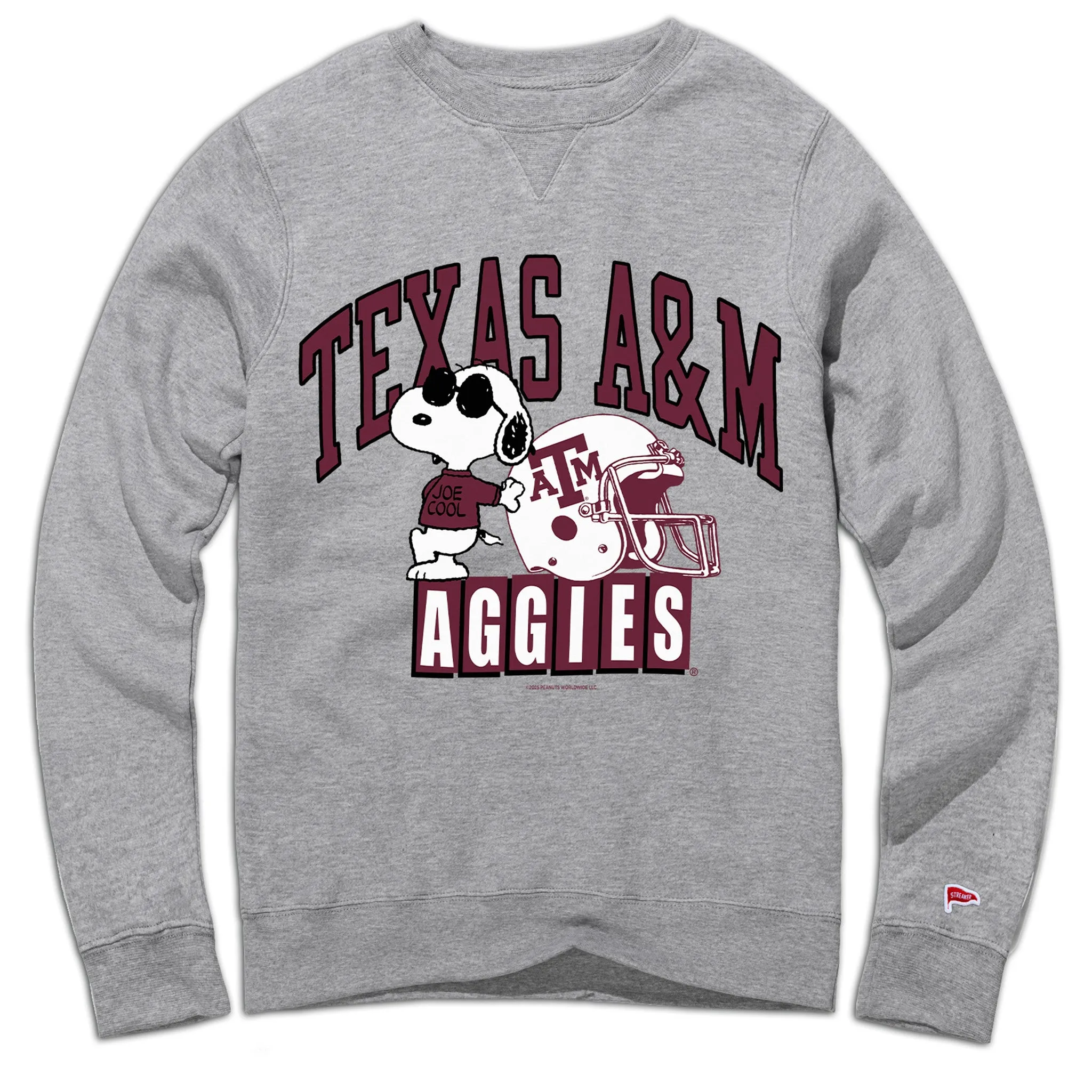 Cruise Wear Tailored Fit Peanuts x Texas A&M Joe Cool Football Crewneck Sweatshirt
