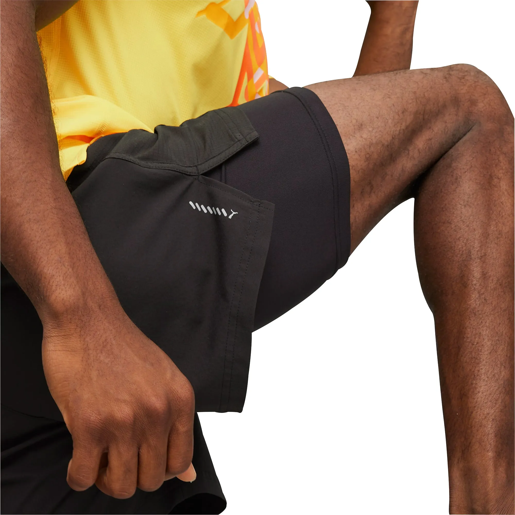 Puma Velocity Ultraweave 2 In 1 Mens Running Shorts - Black Flex Waist System Multi Directional Flex Zones