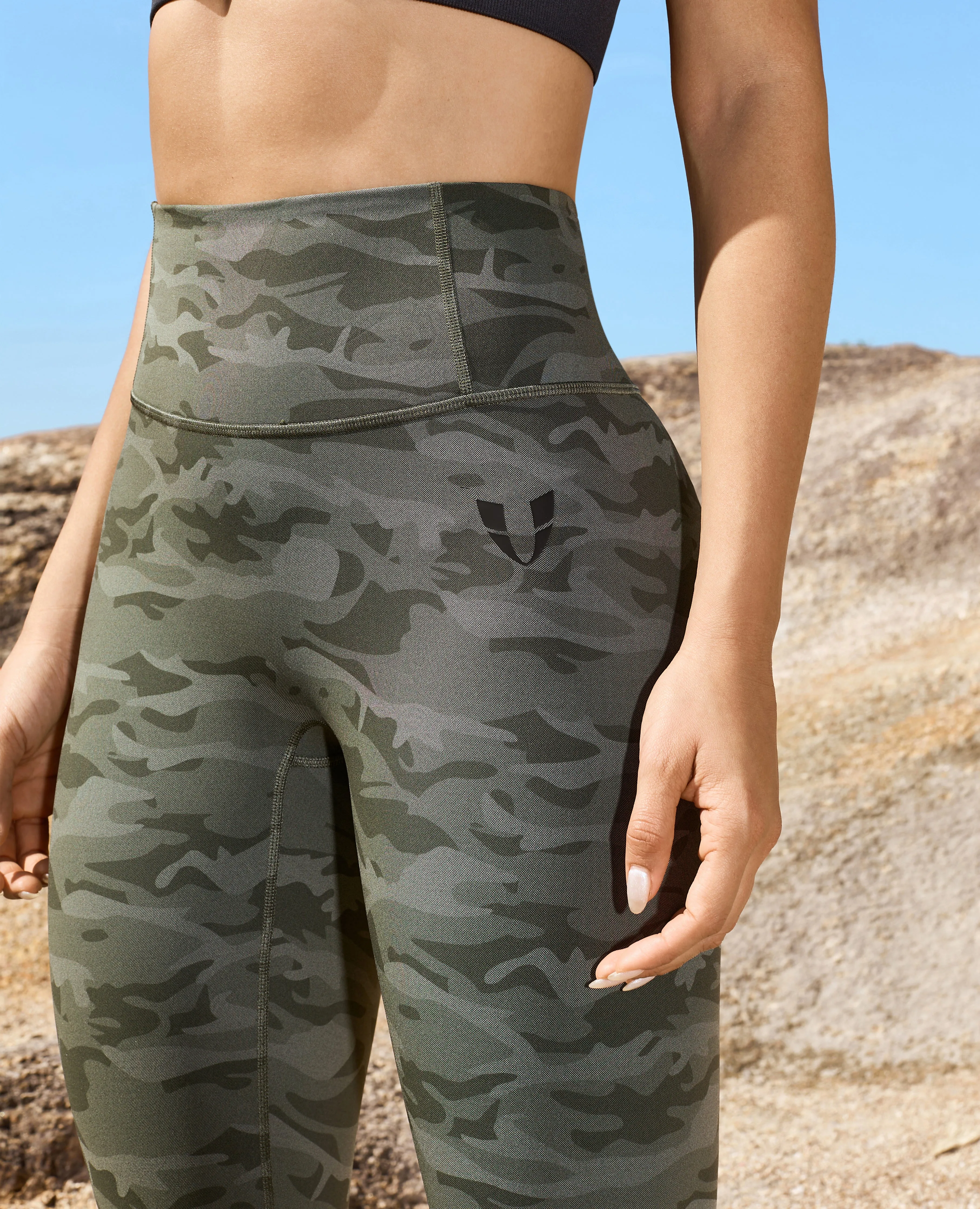 Scrunch Butt Leggings - Moss Green Camo Tall Fit Lightweight Material