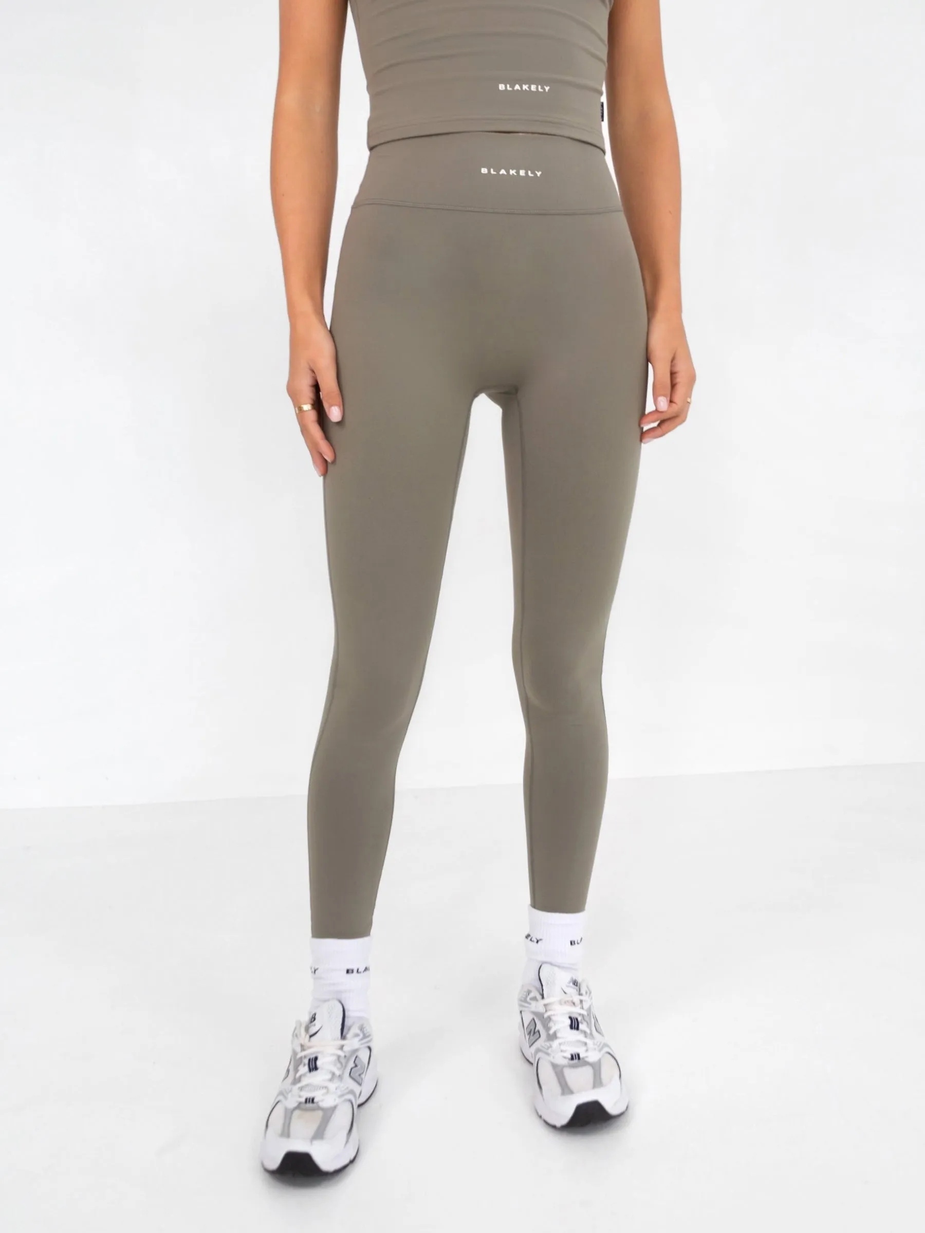 All Ages Double Layer Breathable fabric Ultimate Soft Lifestyle Leggings - Safari Green