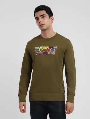 Men's Printed Crew Neck Sweatshirt Non Fading Coloration