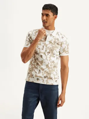 Stylish Comfort All-day Comfort Men's Abstract Slim Fit Polo T-shirt