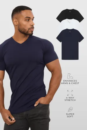 Athletic Fit Favourites V-Neck 3-Pack Wrinkle Resistant Material