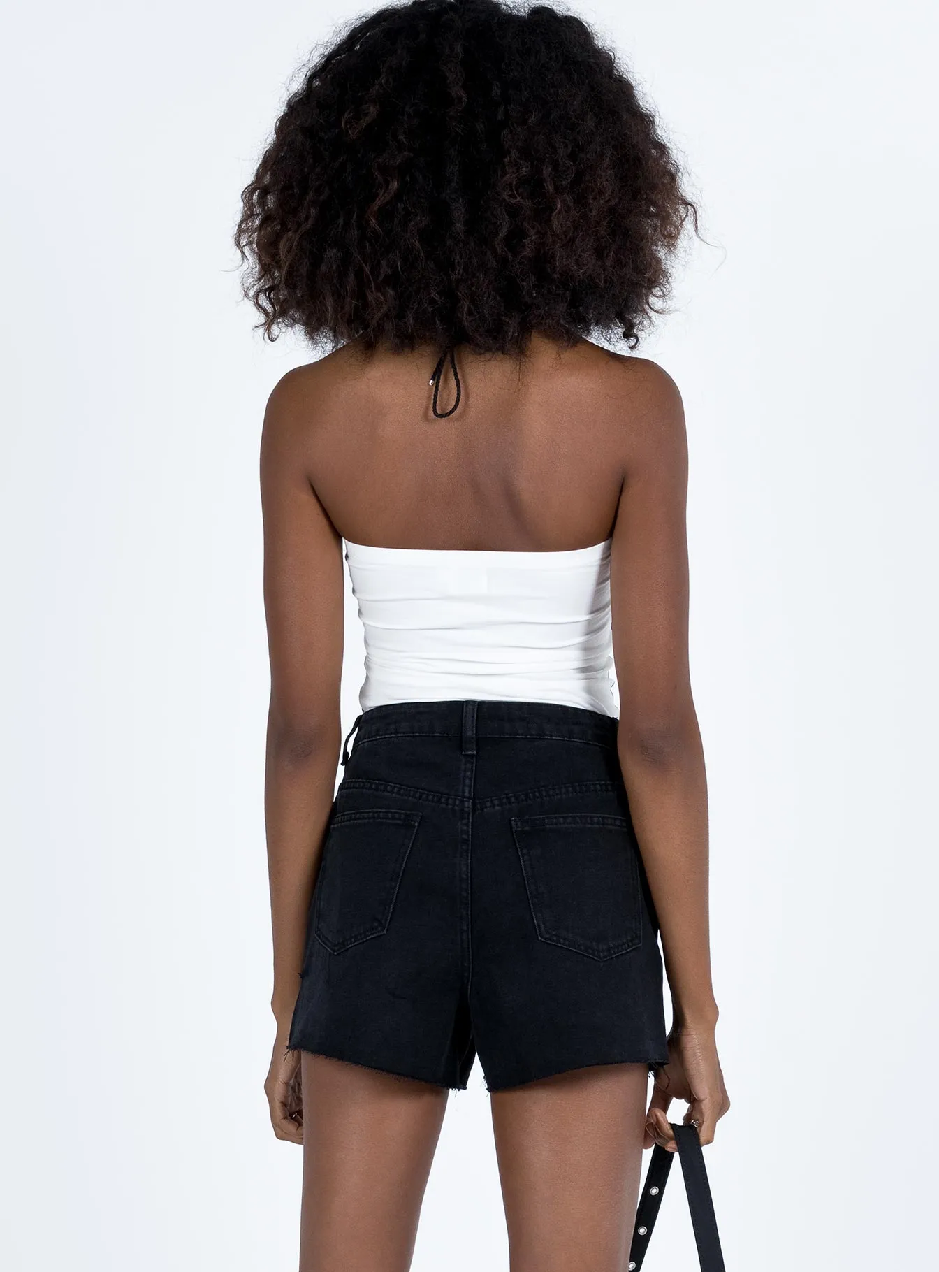 Group Mood Estrella Denim Shorts Black